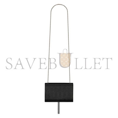 9997 YSL KATE SMALL CHAIN BAG WITH TASSEL IN CHEVRON PATENT LEATHER 474366AAAWI1000 (20*12.5*5cm)