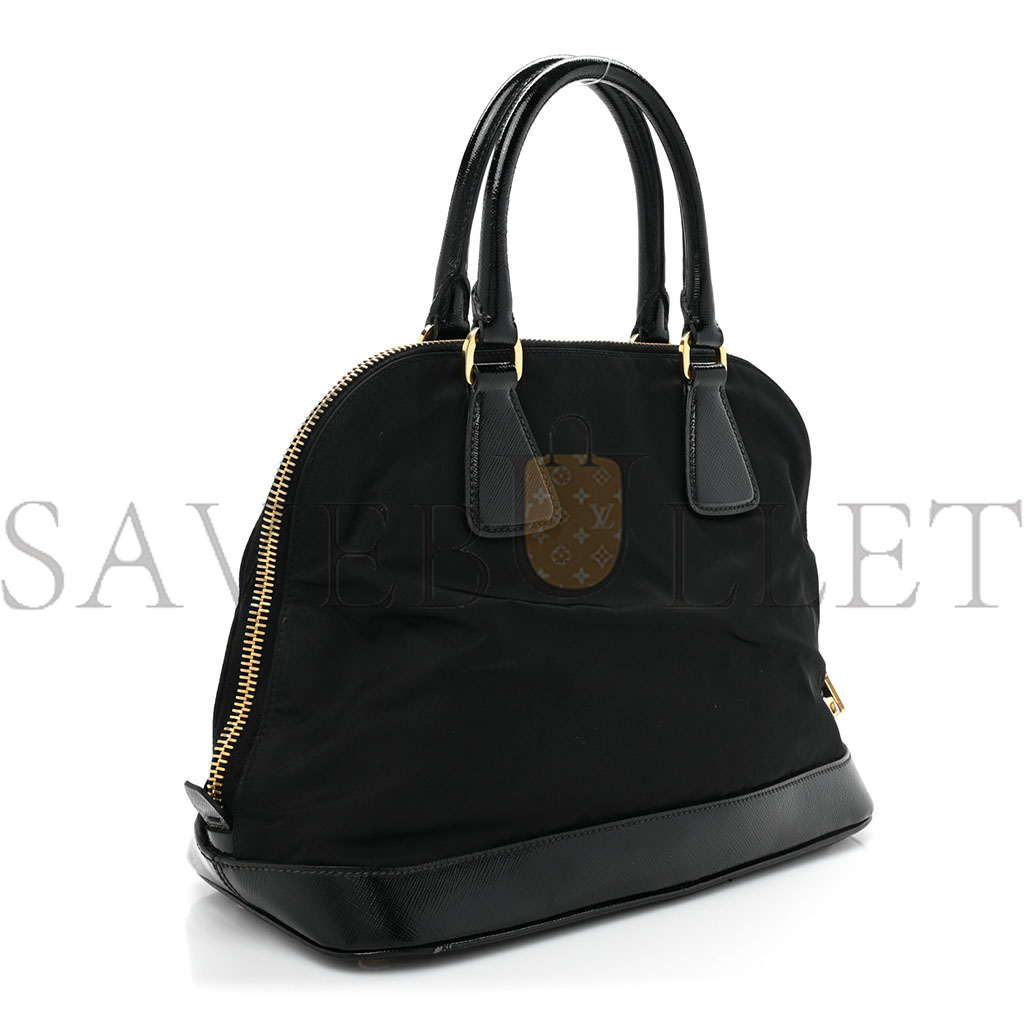 PRADA NYLON VELA BAG BLACK (33*24*15cm)