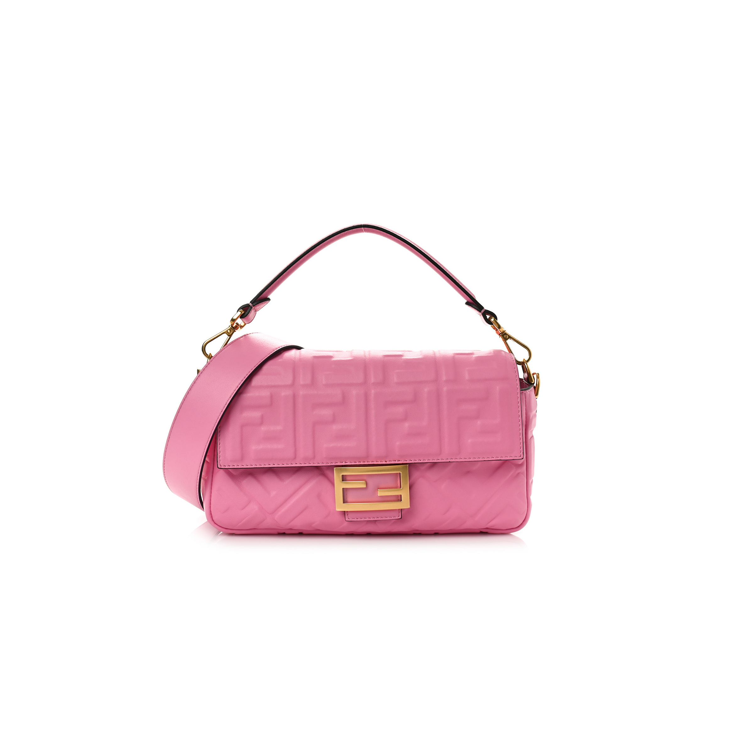 FENDI NAPPA FF 1974 EMBOSSED BAGUETTE LOLLYPOP (27*15*6cm)