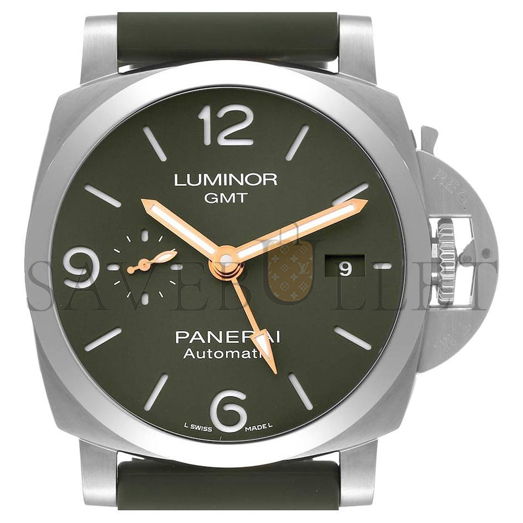 PANERAI LUMINOR 1950 GMT GREEN DIAL MS DHONI EDITION WATCH PAM01056