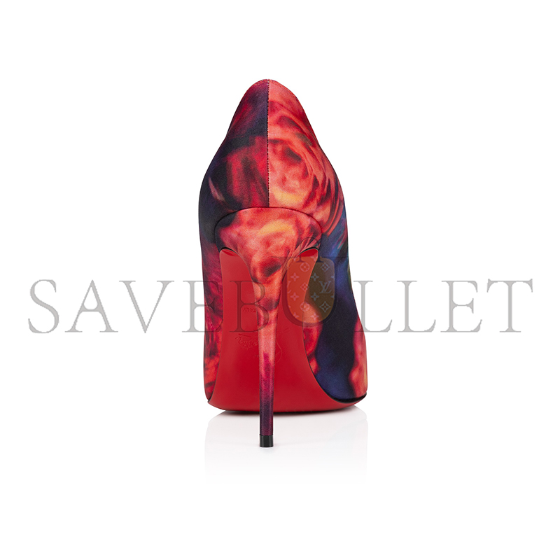 CHRISTIAN LOUBOUTINCHRISTIAN KATE 100 MM PUMPS-ROSES PRINTED CREPE SATIN-MULTICOLOR-WOMEN 1250085J646