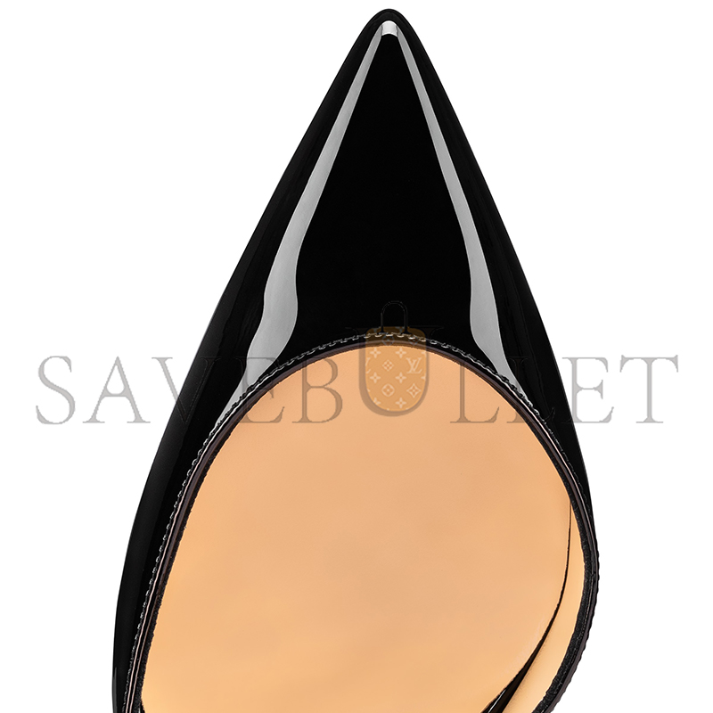 CHRISTIAN LOUBOUTIN IRIZA 100 MM PUMPS-PATENT CALF LEATHER-BLACK-WOMEN 3130524BK01
