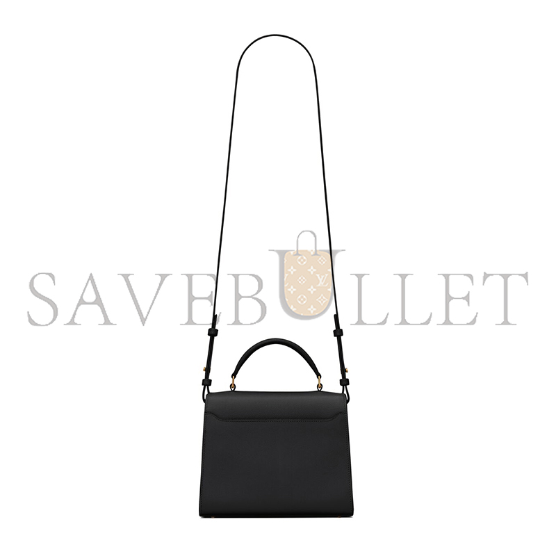 YSL CASSANDRA MINI TOP HANDLE BAG IN GRAIN DE POUDRE EMBOSSED LEATHER 623930BOW0W1000 (20*16*7.5cm)