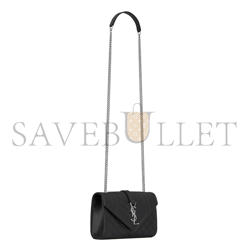 YSL ENVELOPE SMALL IN QUILTED GRAIN DE POUDRE EMBOSSED LEATHER 600195BOW921000 (21*13*6cm) YSL ENVELOPE SMALL IN QUILTED GRAIN DE POUDRE EMBOSSED LEATHER 600195BOW921000 (21*13*6cm)