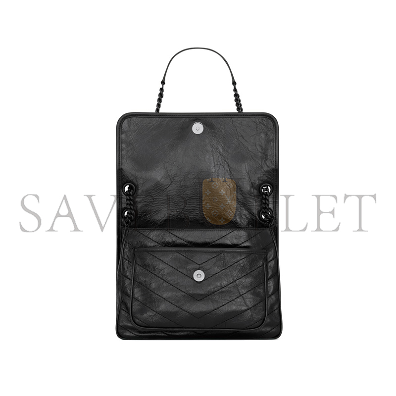 YSL NIKI MEDIUM IN VINTAGE LEATHER 6331840EN081000 (28*20*8.5cm)