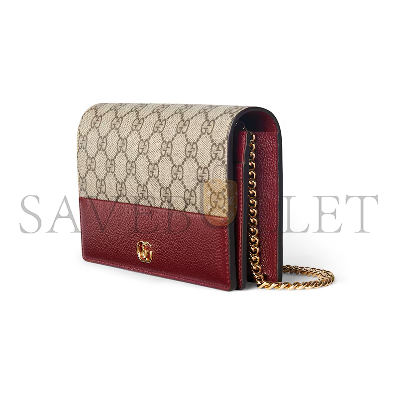 GUCCI GG MARMONT BI-COLOR WALLET ON CHAIN ‎497985AAE5E6258 (20*12.5*4cm)