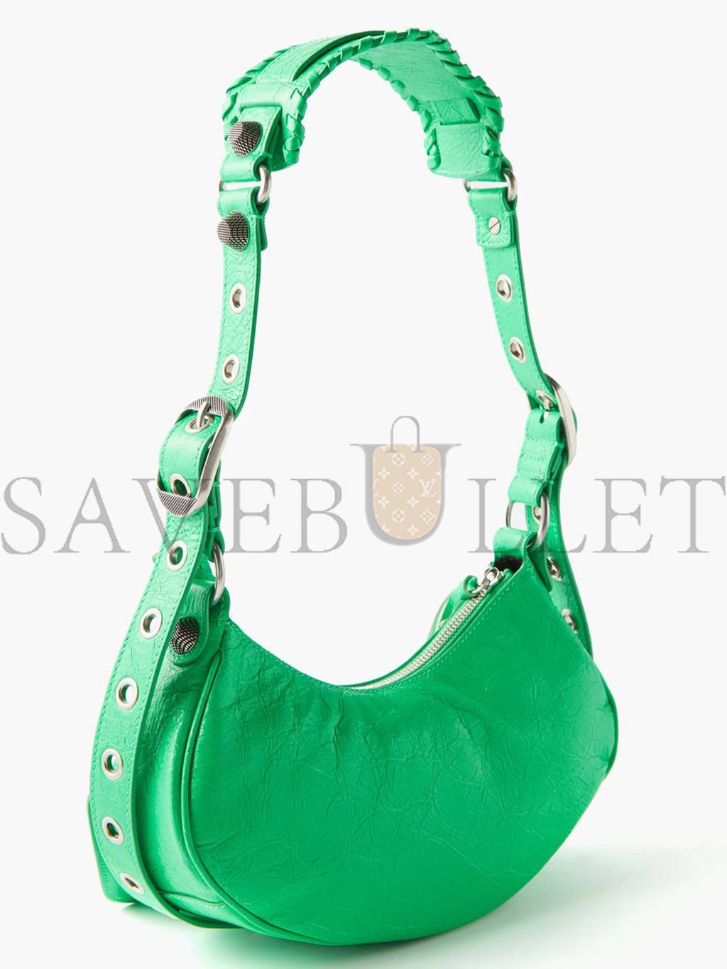 BALENCIAGA GREEN CAGOLE XS STUDDED LEATHER SHOULDER BAG  MATCHESFASHION US (25*17.7*6cm)