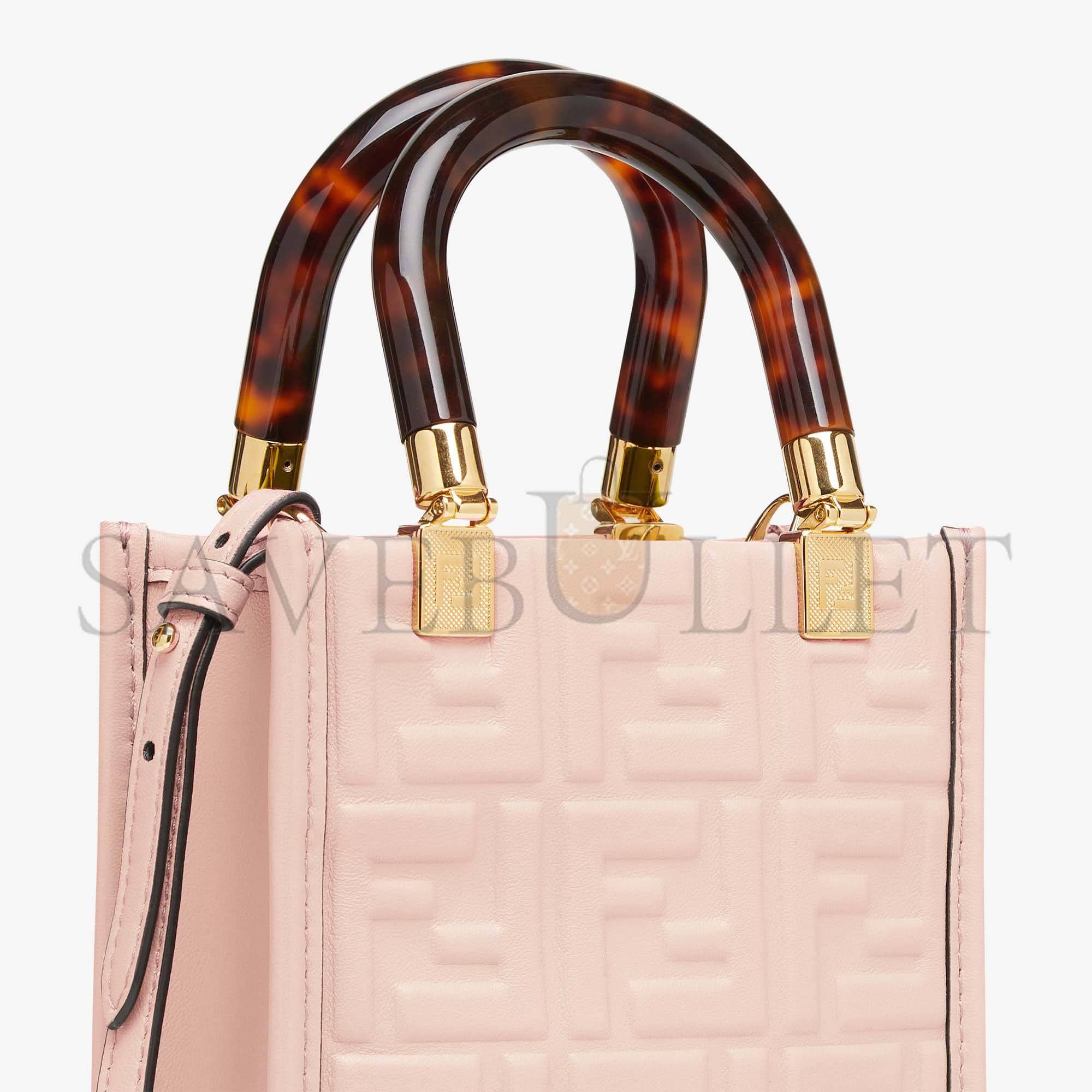 FENDI MINI SUNSHINE SHOPPER - PINK LEATHER MINI-BAG 8BS051AMCIF0J2F (18*13*6.5cm)