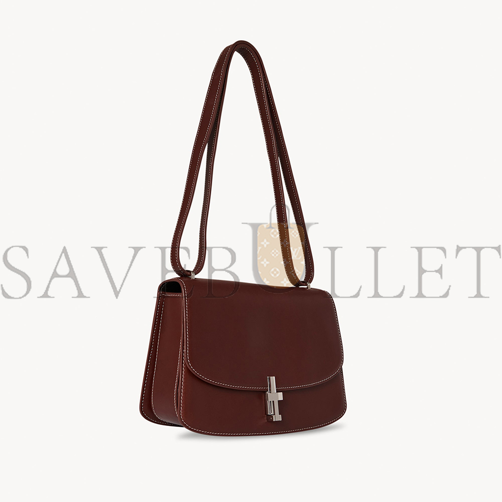 THE ROW SOFIA 8.75 SHOULDER BAG IN LEATHER CHERRY WOOD W1603L60CHYWD (22*15*9cm)