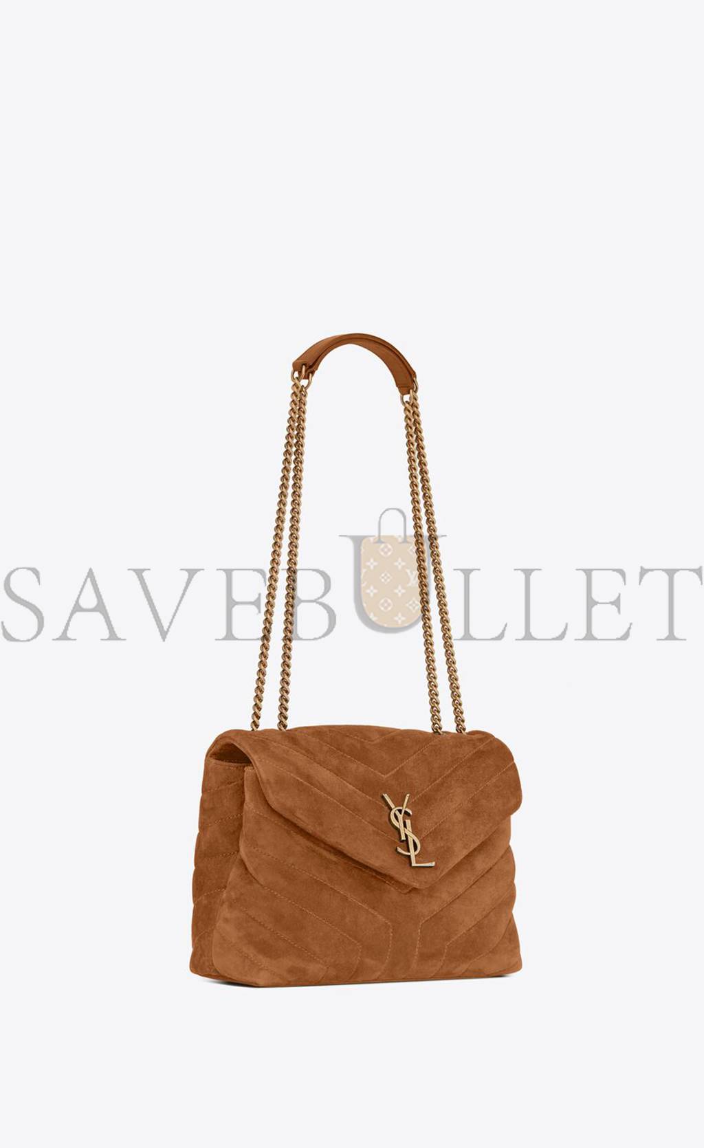 YSL LOULOU SMALL CHAIN BAG IN QUILTED SUEDE 4946991U8C77761 (23*17*9cm)