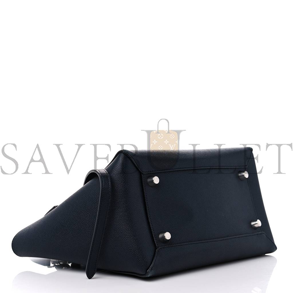 CELINE GRAINED CALFSKIN MINI BELT BAG NAVY (39*28*23cm)